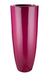 GILDE Fioriera, resina fibra di vetro, rosa, altezza 92 cm