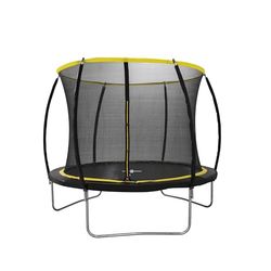 Dunlop Trampoline 6FT - 183 x 50 cm - Tuintrampoline met veiligheidsnet 200 cm - kindertrampoline - max. 80 kg - zwart/geel