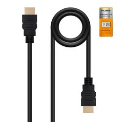 Gecertificeerde HDMI V2.0-kabel, ondersteunt resoluties van 4K bij 60 Hz, ideaal voor high-definition-verbindingen tussen apparaten, zwart, lengte 0,5 m, type A-stekker naar stekker