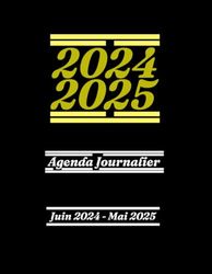 Agenda Journalier Format A4: Planificateur Journalier | 365 jours | 1 Page = 1 Jour | Horaire 07h00 à 21h00 | Format 21 x 27 cm | 373 Pages | Français