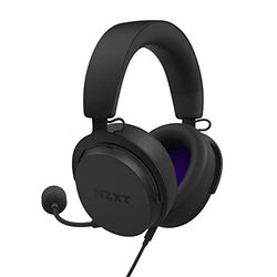 NZXT Relay Auriculares de PC Gaming con Cable - AP-WCB40-B2 - Certificado de Audio Hi-Res - Sonido Envolvente DTS Headphone:X - Diseño Ligero y cómodo - Micrófono extraíble - Software CAM - Negro
