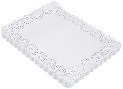 Garcia de Pou Rectangular Doilies, Paper, White, 27 x 21 x 30 cm