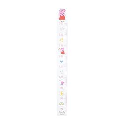 roba Peppa Pig Toise Murale en Bois pour Enfants - Échelle de 70 cm Jusqu'à 150 cm - Règle de Mesure et Décoration pour Chambre de Filles - Motif Truie - Rose/Blanc