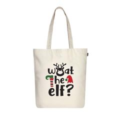 Ecoright Aesthetic Canvas Tote Bags for Women, Reusable Tote Bag with Zip, Ideal for Grocery, Shopping, Travel & Daily Use, Elfish, One Size