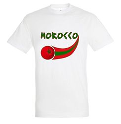 Supportershop Maroc T-Shirt, Bianco, X-Large Uomo