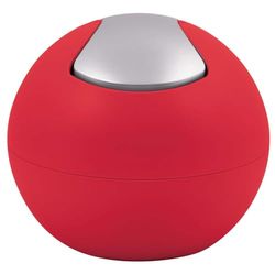 Spirella Poubelle Salle de Bains Récipient à cosmétiques 1 Litre Finition Brillante ou Mate Boîte à ordures à Couvercle pivotant Poubelle à Table Rouge Mat