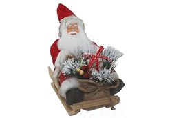 L.RED BABBO NATALE SU SLITTINO 30cm