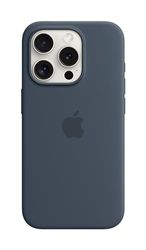 Apple Silikonskal med MagSafe till iPhone 15 Pro – stormblå ​​​​​​​
