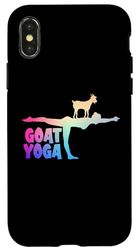 Carcasa para iPhone X/XS Funny Goat Yoga Squad Warrior 3 Pose Para Goat Yoga