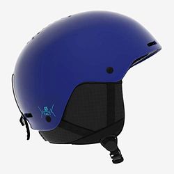 Casque de ski et snowboard pour enfant Salomon, Coque ABS, Mousse intérieure EPS 4D, Taille JRM, Tour de tête 56-59 cm, Pact, Bleu (Surf The Web), L40571900