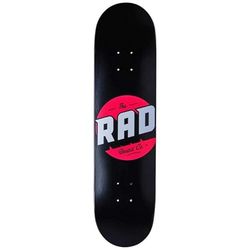 Hjul unisex – vuxen solid logo skateboard, svart/röd, 20 cm