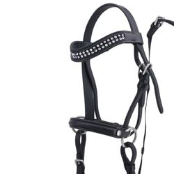 PFIFF 103111 Hobby Horsing, trense sin mordeduras para Caballos de Peluche para Hobby, Color Negro