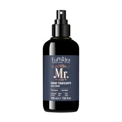 Euphidra Mr. - Spray Tonificante Viso Corpo per uomo, Lozione Multifunzionale, Acqua Tonificante Rinfrescante, Immediata Sensazione di Freschezza, Flacone Spray da 200 ml
