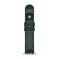 Armani Exchange Pulsera compatible con Apple Watch, 42/44/45 mm - 22 mm Silicona verde, AXS8014