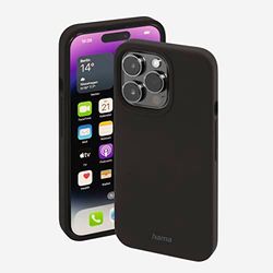 Hama Fodral för Apple iPhone 14 Pro Max kompatibelt med MagSafe (magnetiskt fodral för induktiv laddning, mobiltelefonfodral skyddar mot stötar, repor och smuts, silkeslent matt fodral av robust TPU)