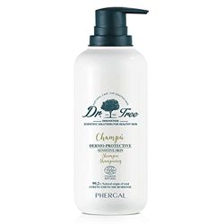 Dr. Tree Dermo-Protective Shampoo for Sensitive scalps, Cleansing, Shine and strengthening, Strengthens The microbiome, 99% Natural Ingredients, 400 ml