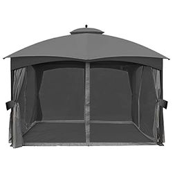 ABCCANOPY Parois en Filet de Rechange pour tonnelle de 3 x 3,6 m, Gris