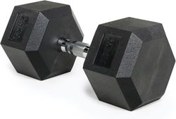 TREXO Hex HXD250 Halter, 25 kg, hexagon, duurzaam met rubbercoating, voor krachttraining thuis, met ergonomische handgreep, stabiel en veelzijdig