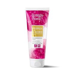 Bottega Verde - Bagnodoccia con Estratti di Peonia e Acido Ialuronico, 200 ml, Deterge e Idrata con Delicatezza, per Pelli Normali o Secche