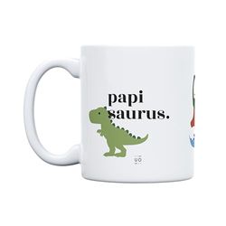 UO Papisaurus Cadeaumok, cadeau voor vaders, cadeau voor vaders, 350 ml, keramiek