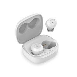 KSIX Oblivion Auriculares Inalámbricos Bluetooth, Micrófono HD para Llamadas, Resistente al Agua, Asistentes de Voz, 19h Autonomía, True Wireless Stereo, Control Táctil, Blanco​