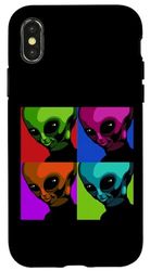 Custodia per iPhone X/XS Alieno pop art | Extraterrestre moderno di metà secolo