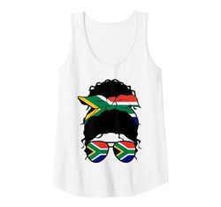 Womens South African Girl South Africa Flag Proud Woman Tank Top