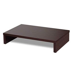 Bestier Wood Monitor Stand 18.9 Inch Long Laptop Riser Desktop Organizer With Storage Wooden PC Stand Portable Easy Assemble (Brown)