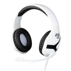 Konix Mythics Casque Gaming Filaire Nemesis pour PS5 - Microphone 45° - Câble 1,5 m - Prise Jack 3,5 mm - Blanc et Noir