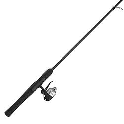 Zebco 33 Micro Trigger Spincast Reel en Hengel Combo, 5 voet 2-delige hengel met comfortabele EVA handvat, Quickset Anti-Reverse Vismolen met Bijt Alert, Zilver/Zwart