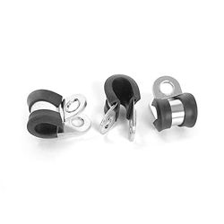 Simply S-16-PC 10 Pack 16mm Zinc Plated Mild Steel & Edpm Rubber P-Clip Jubilee Clip - Strong, Durable, Easy to Use