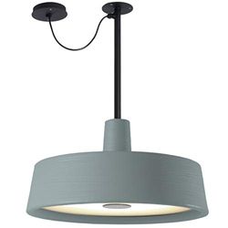 Lampada a sospensione LED 15,7 W 2700 K con diffusore in metacrilato modello Soho 38 C, colore grigio pietra, 38 x 38 x 20,4 centimetri (riferimento: A631-164)