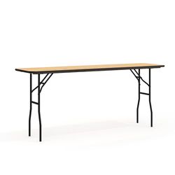 Flash móveis 18" x 72" retangular mesa dobrável formação/seminário de madeira com acabamento com revestimento suave claro Top