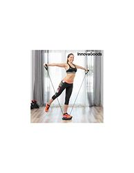 InnovaGoods 4899888117162 Disque Rotatif de Cardio avec Guide d'Exercices Adulte Unisexe, Noir, Ø25 x 3 cm