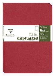 Clairefontaine 733182C - Age Bag DUO set of 2 stitched notebooks 14.8x21cm 96p plain red