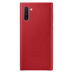 Samsung Original Galaxy Note10 Leather Cover, Official Samsung Galaxy Note10 Case/Leather Phone Case Made with Genuine Hardwearing Italian Calf Leather - Red