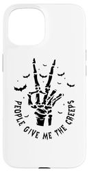 La gente mi dà i brividi divertente Halloween introverso Custodia per iPhone 15