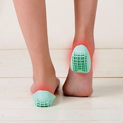 Tuli's Talonera de gel para calzado deportivo - Amortiguador multicapa - Alivio para el dolor de tibia y talón - Soporte para fascia plantar y tendón de Aquiles - 15x9x0.1cm, L