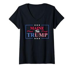 Mujer Maine para Trump 2020 - Pro-Trump Vote Republicano Camiseta Cuello V