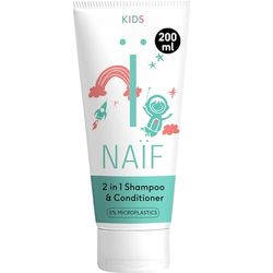 Naïf Shampoo en Conditioner 2 in 1 - Geurvrij - Zonder SLES, microplastics of siliconen - Dermatologisch getest - 200ml