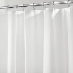 iDesign Cortinas de duche de tecido, impermeáveis, resistentes ao mofo, 183,0 cm x 183,0 cm, Frost White
