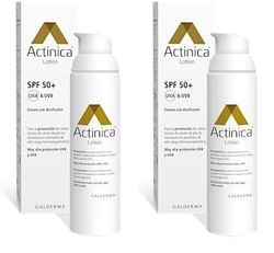 Actinica Loción con Protección Solar SPF 50+, 80g, Prevención y tratamiento protector asociado a la Queratosis Actínica, Textura Fluida, con protección UVA/UVB (Paquete de 2)