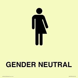 Non-gender specific Sign - 200x200mm - S20