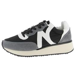 Andrea Conti Femme Damen Mid Top Sneaker Basket, Noir, Gris, Blanc, 42 EU