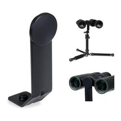 Praktica Adattatore per treppiede a forma di L, supporto universale per treppiede, staffa in metallo da 1/4 di pollice per tetto e binocolo Porro, birdwatching, osservazione della fauna selvatica in