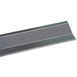 Amig - Floor Gasket | 820 mm x 40 mm | Transition Strip on Step and Adhesive | Trim Covers for Wood, Parquet, Deck, Marble and Tile | Silver Aluminium
