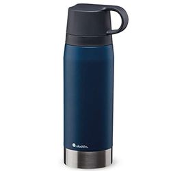 Aladdin CityPark Thermavac Twin Cup Bottle 1.1L Navy Blue – BPA Vrije Roestvrijstalen Thermosfles - Houdt Koud of Heet voor 25 Uur - Lekvrij - Vaatwasmachinebestendig