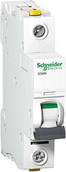 Schneider A9F05120 Disyuntor de Circuito iC60N, 1P, 20A, D características, Negro