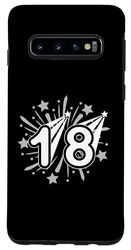 Custodia per Galaxy S10 18 anni Vintage numero diciotto 18 ° compleanno festa