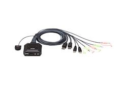 ATEN CS22DP USB DisplayPort Cable Switch Kvm con selettore remoto, 2 porta